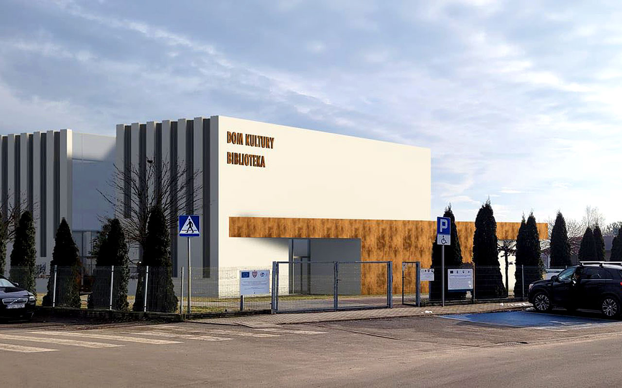W Kawęczynie powstaje Gminny Dom Kultury! Inwestycja za ponad 15 milionów złotych - Projekt Domu Kultury w Kawęczynie