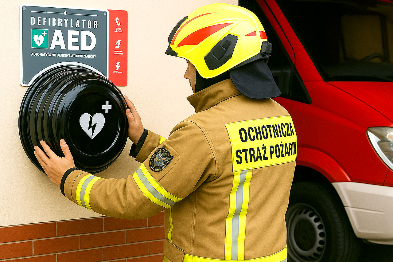 Zbiórka na defibrylator AED dla OSP Piętno zakończona sukcesem. Teraz czas na dokończenie zbiórki dla OSP Skarżyn!