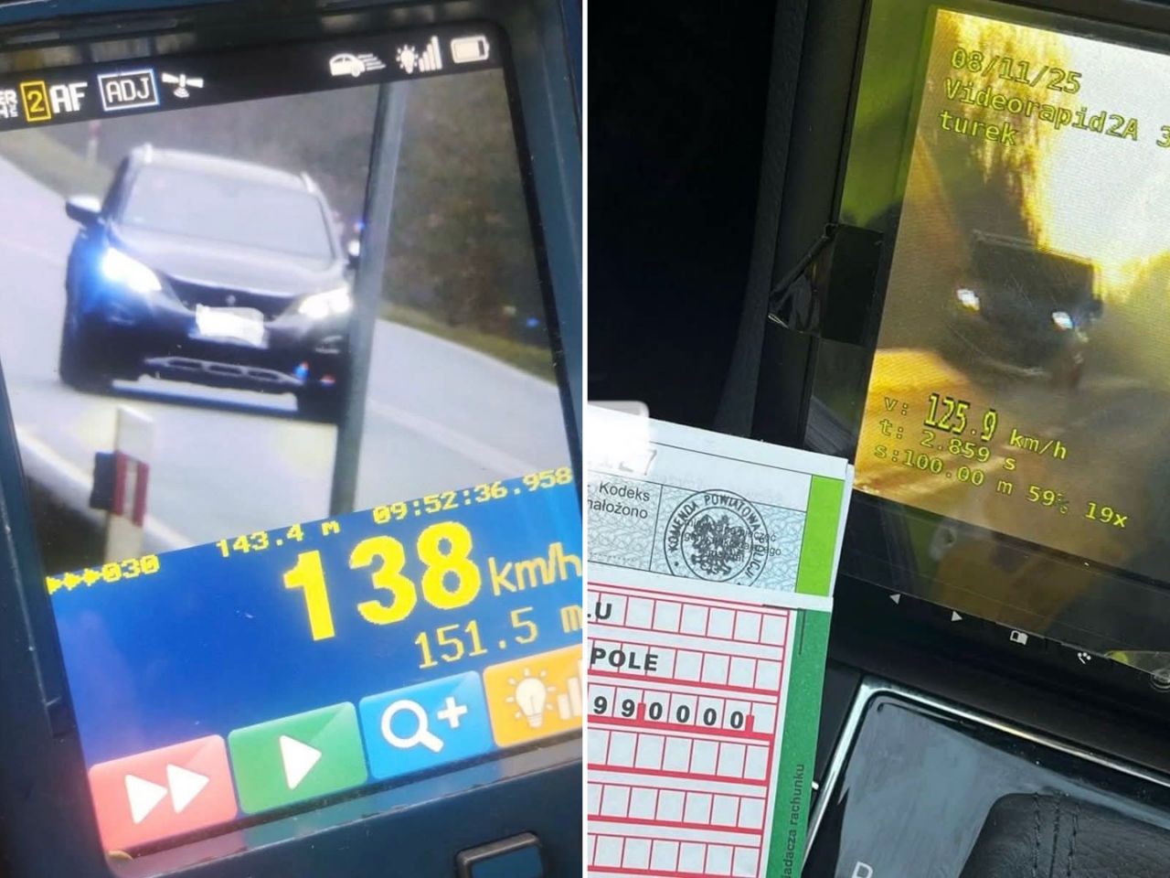 Pędzili ponad 130 km/h w terenie zabudowanym. Pirat drogowy stracił prawko i 3000 zł! - Weekendowe kontrole w powiecie tureckim