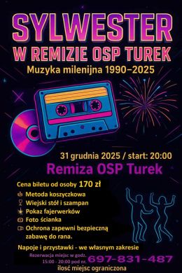 Sylwester w Remizie OSP Turek