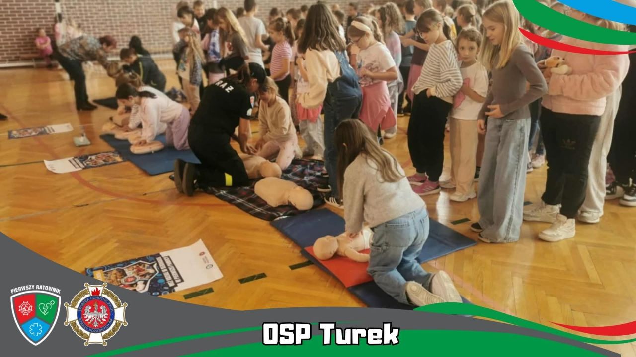 OSP Turek przeszkoliła ponad 400 osób. Druhowie nagrodzeni za działania w Dniu Przywracania Czynności Serca
