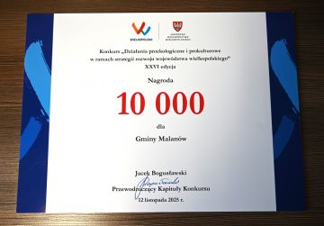 „Malanowskie Ślady Chopina” z wyróżnieniem w konkursie wojewódzkim. Gmina Malanów jedynym laureatem z powiatu tureckiego