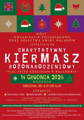 Charytatywny Kiermasz Bożonarodzeniowy w Malanowie