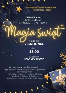 IV Kiermasz Bożonarodzeniowy „Magia Świąt” w S\łodkowie
