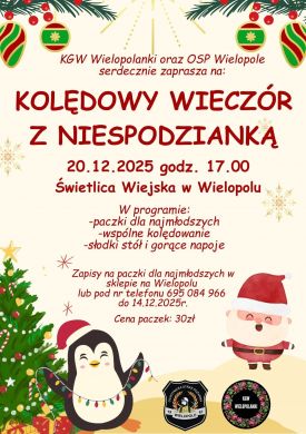 Kolędowy Wieczór z Niespodzianką w Wielopolu