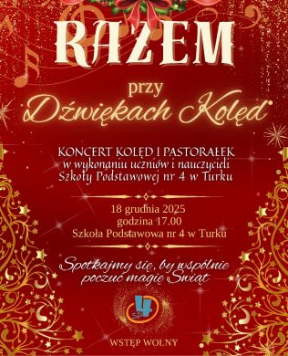 Koncert kolęd i pastorałek w Szkole Podstawowej nr 4 w Turku