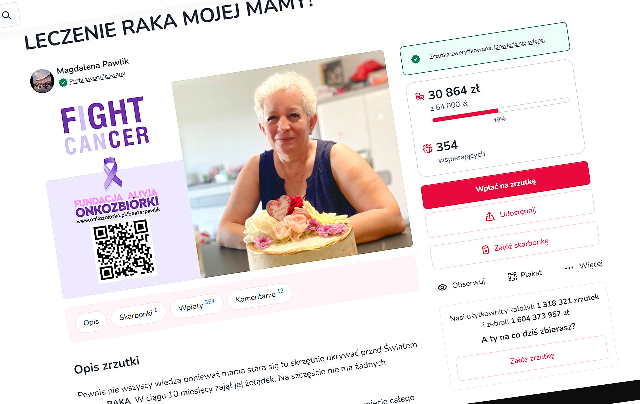 Świąteczny czas dzielenia się dobrem. Zbiórka dla Beaty Pawlik wciąż otwarta na nasze wparcie!