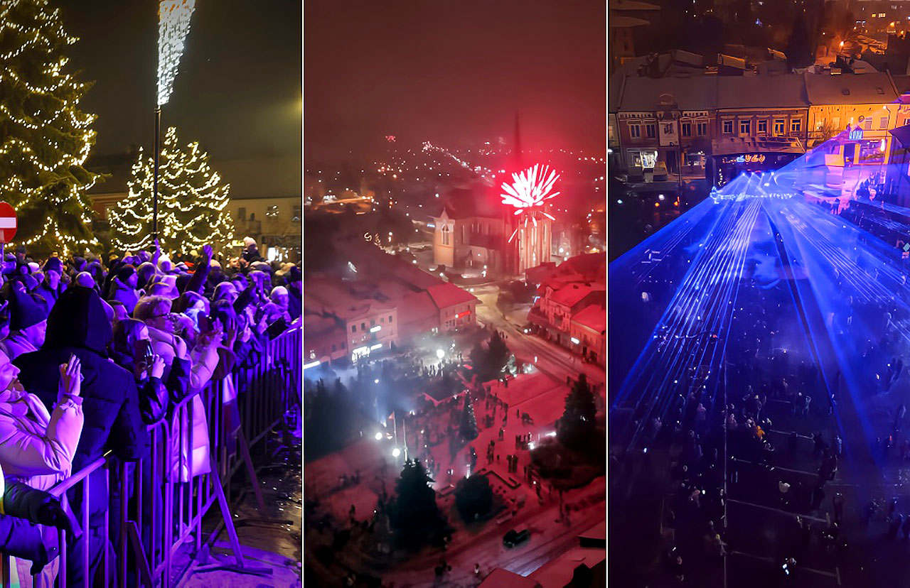 Turkowianie powitali Nowy Rok 2026. Była świetna muzyka, efektowne lasery i legendarna grupa Universe - Noworoczna zabawa na rynku w Turku 2026