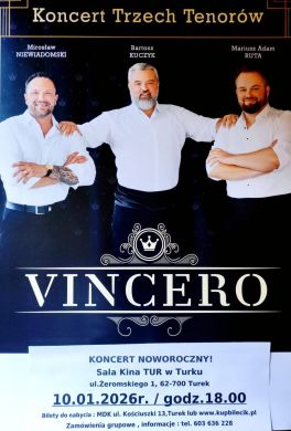 Koncert Trzech Tenorów VINCIERO w kinie TUR