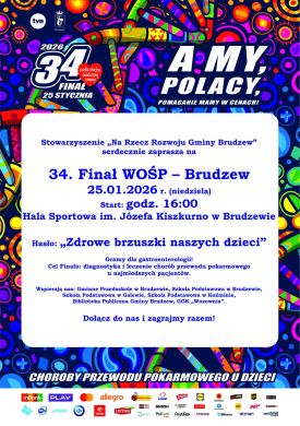 34. Finał Wielkiej Orkiestry Świątecznej Pomocy w Brudzewie