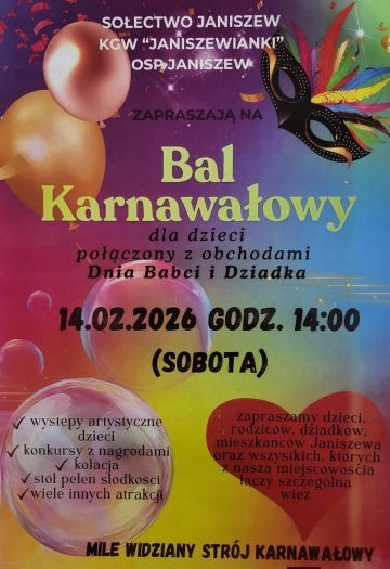 Bal Karnawałowy dla Dzieci w Janiszewie