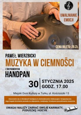 Muzyka w ciemności – handpan w MDK Turek