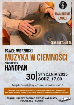 Muzyka w ciemności – handpan w MDK Turek