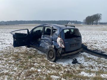 Groźne zderzenie osobówki z MAN-em w...