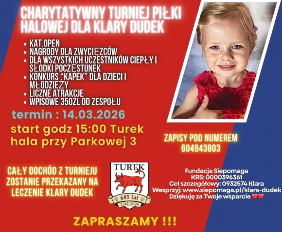 Charytatywny Turniej Piłki Halowej dla Klary...